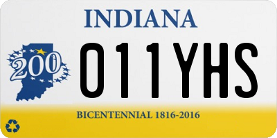 IN license plate 011YHS