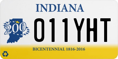 IN license plate 011YHT