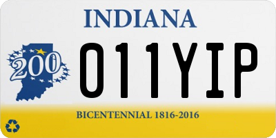 IN license plate 011YIP