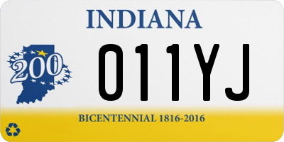 IN license plate 011YJ