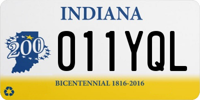 IN license plate 011YQL
