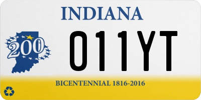 IN license plate 011YT