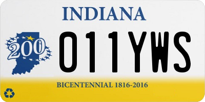 IN license plate 011YWS