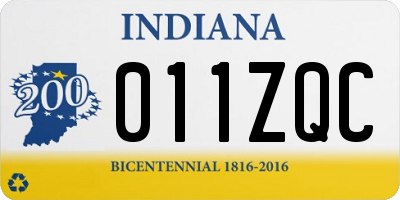 IN license plate 011ZQC