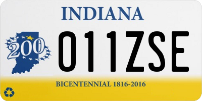 IN license plate 011ZSE
