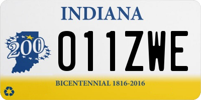 IN license plate 011ZWE