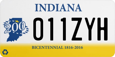 IN license plate 011ZYH