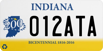 IN license plate 012ATA
