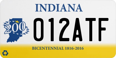IN license plate 012ATF