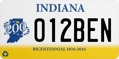 IN license plate 012BEN