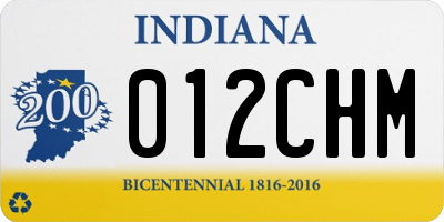 IN license plate 012CHM