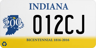 IN license plate 012CJ