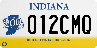 IN license plate 012CMQ