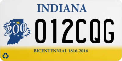 IN license plate 012CQG