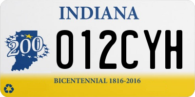IN license plate 012CYH