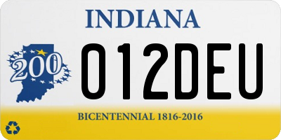 IN license plate 012DEU