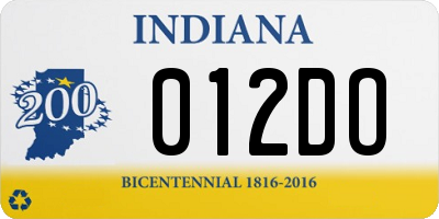 IN license plate 012DO