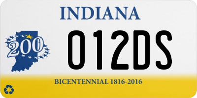 IN license plate 012DS