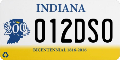 IN license plate 012DSO