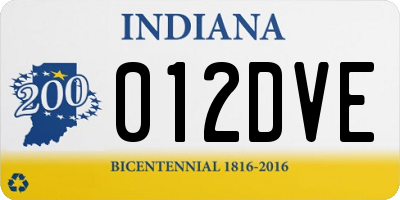 IN license plate 012DVE