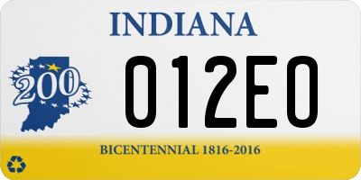 IN license plate 012EO