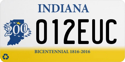 IN license plate 012EUC