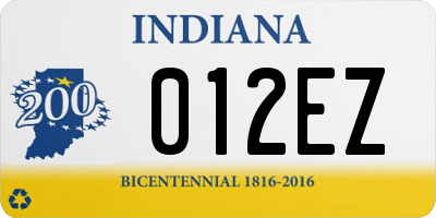 IN license plate 012EZ