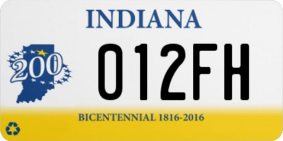 IN license plate 012FH