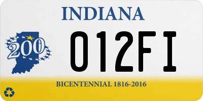 IN license plate 012FI