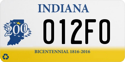 IN license plate 012FO