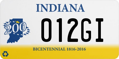 IN license plate 012GI