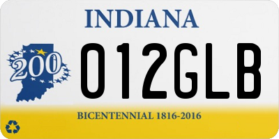 IN license plate 012GLB
