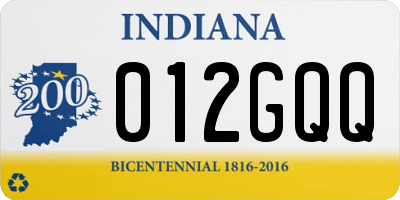 IN license plate 012GQQ
