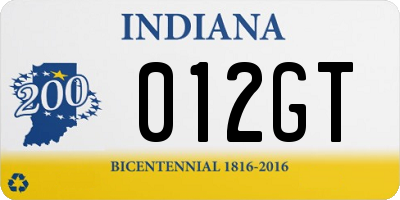 IN license plate 012GT