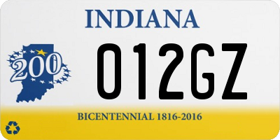 IN license plate 012GZ