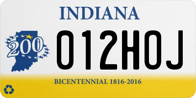 IN license plate 012HOJ