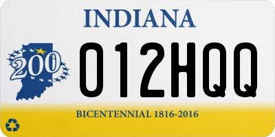IN license plate 012HQQ