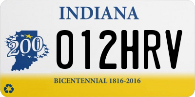 IN license plate 012HRV