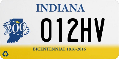 IN license plate 012HV