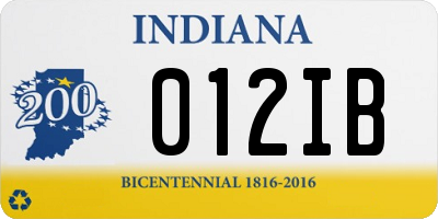 IN license plate 012IB