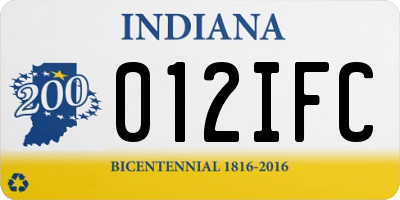 IN license plate 012IFC