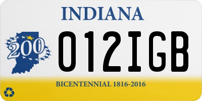 IN license plate 012IGB