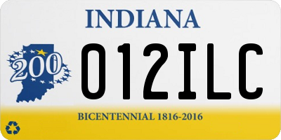 IN license plate 012ILC