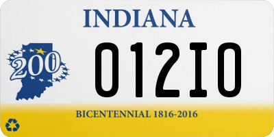 IN license plate 012IO