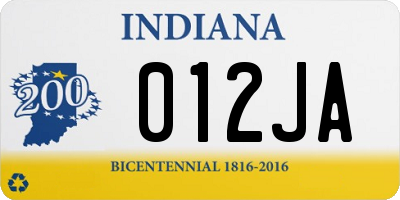 IN license plate 012JA