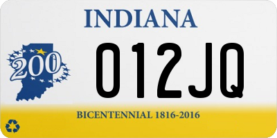 IN license plate 012JQ