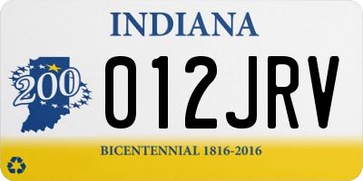 IN license plate 012JRV