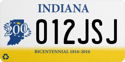IN license plate 012JSJ