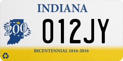 IN license plate 012JY