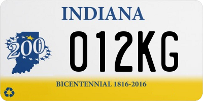 IN license plate 012KG